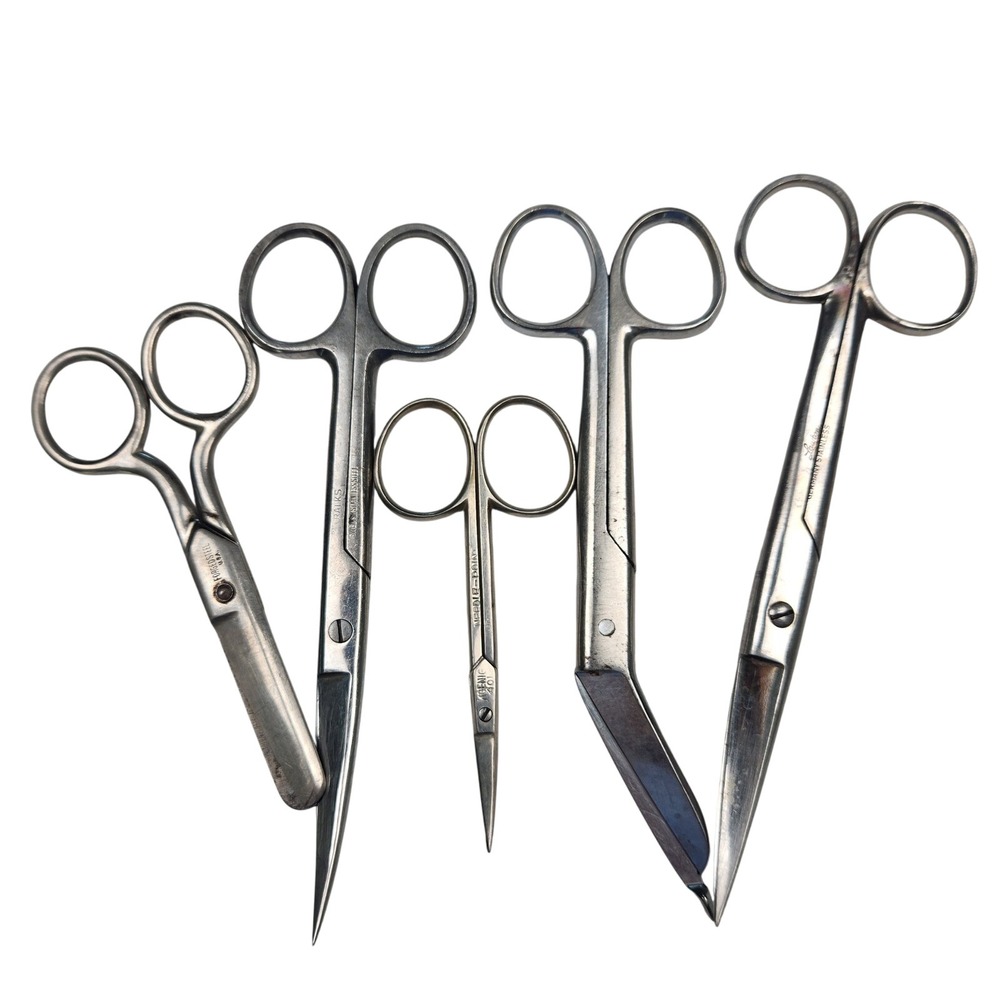 Vintage Medical Surgical Scissors (5) Lawton RALKS Eversharp‎ MSL Forged Steel